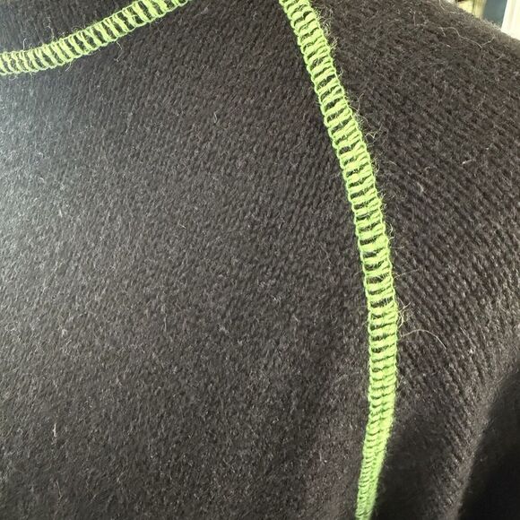 Quacker Factory SZ M Ugly Christmas Cat Snowman Sweater Scarf Embroidered Winter - Picture 7 of 13